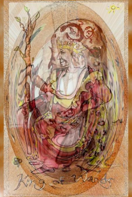 King of Wands VeryVeryShopped; pencil,colored pencil, phoshop; 2005-2009